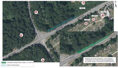 Ansicht der Teilsperrung Kamener Straße aufgrund der Zwangsfällung 